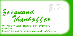 zsigmond thanhoffer business card